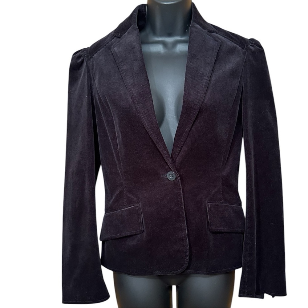 John Rocha fitted black corduroy women’s blazer size 8